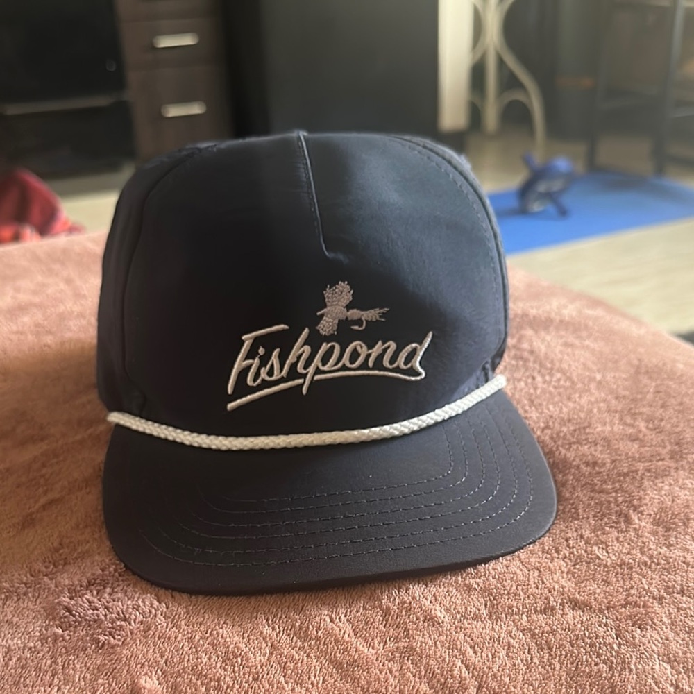 Fishpond Navy Cap with White Rope Detail
